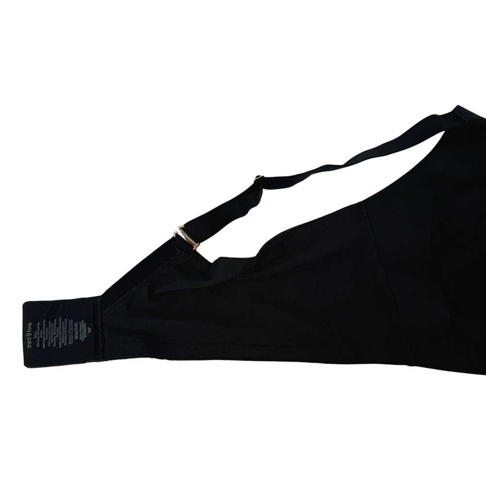 Thirdlove‎ 24/7 Classic Wireless Crossover Minimizer Bra Black 42F Unlined Soft View 3